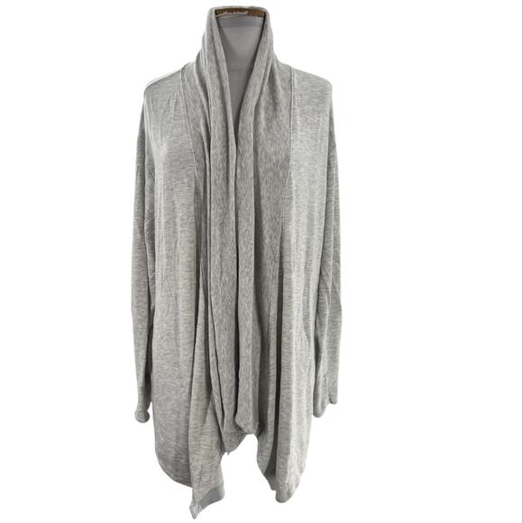 Athleta Pranayama Restore Wrap light heather gray sz L - Picture 4 of 9